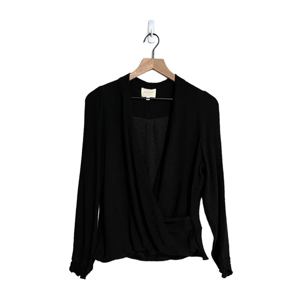 Sezane Tops - Sezane Abelia V Neck Size 44/US 12 Large Black Blouse #84